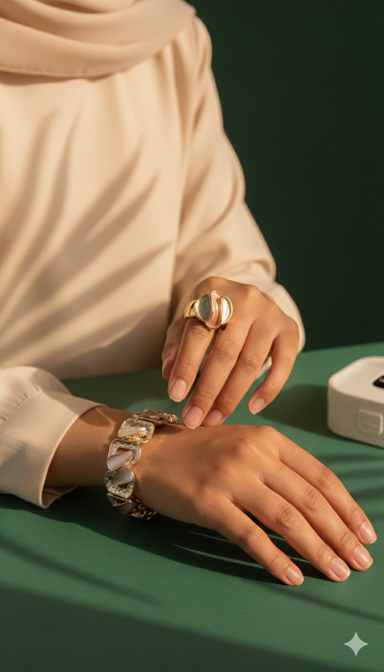 دستبند کشی مینا کاری طرح گره