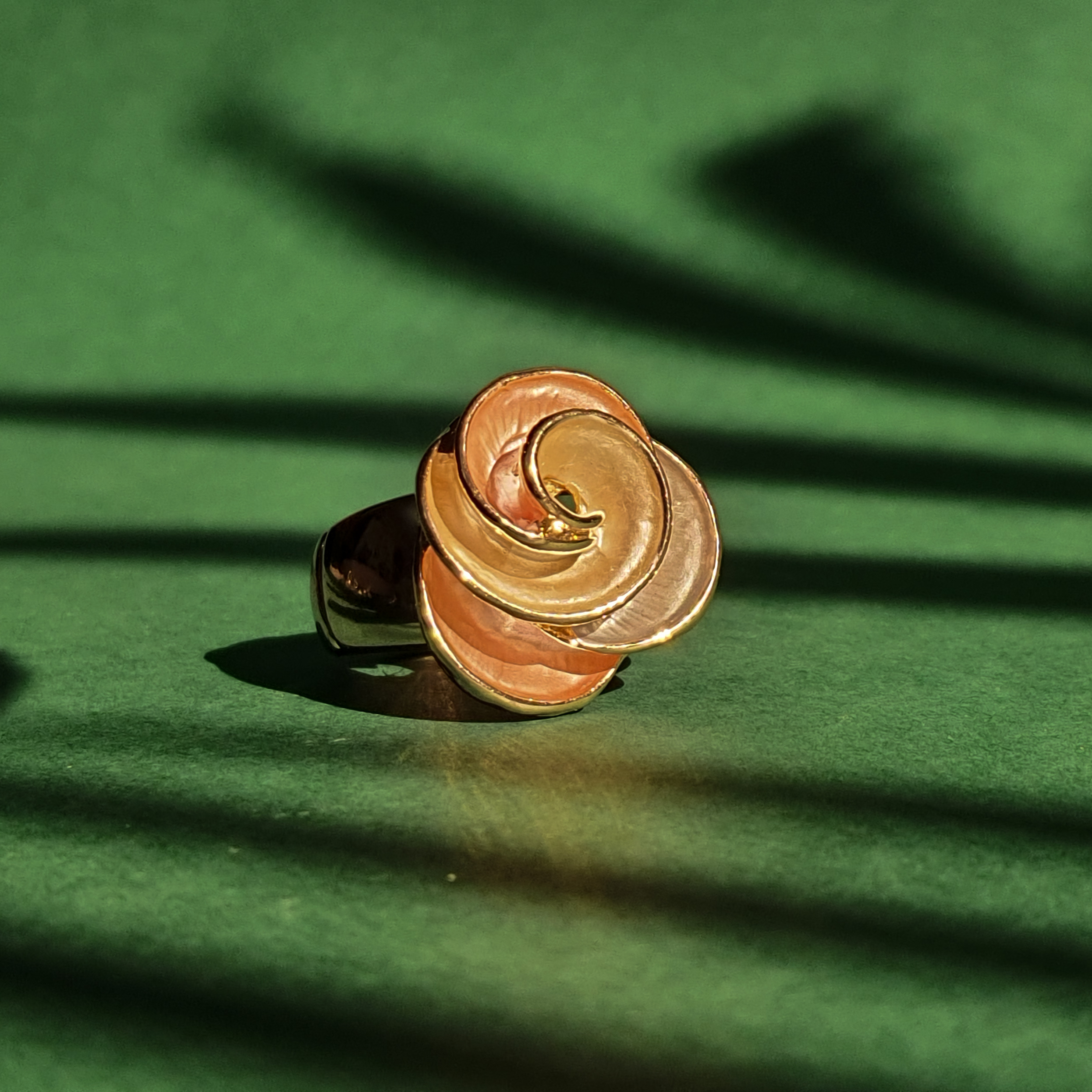 انگشتر کشی طرح گل رز