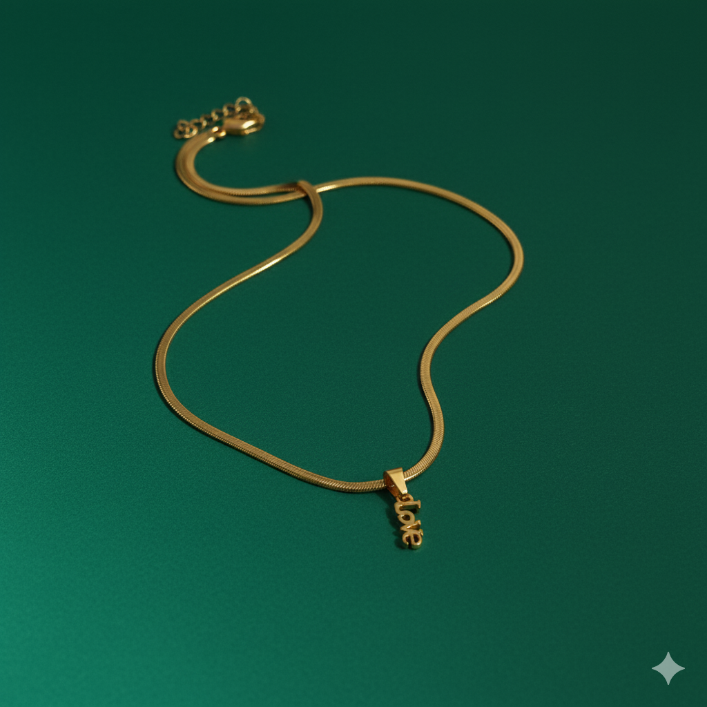 گردنبند استیل طرح love