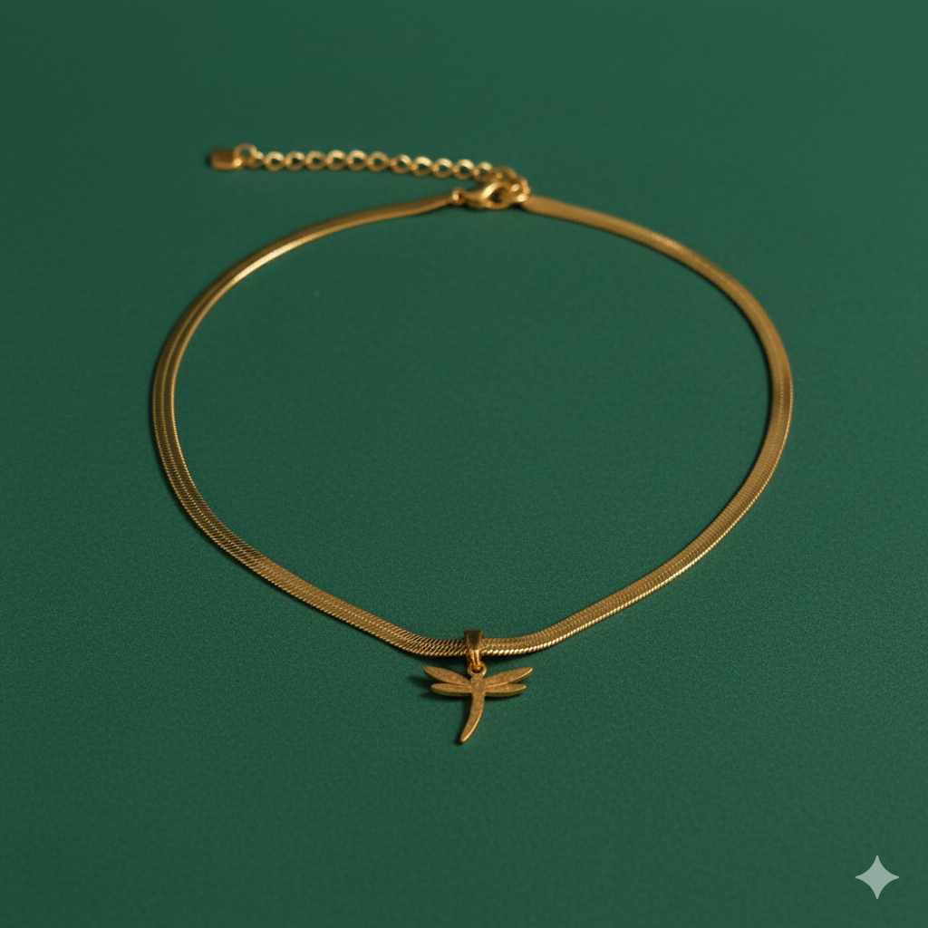 گردنبند استیل طرح سنجاقک