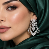 گوشواره جواهری مجلسی طرح اسلیمی
