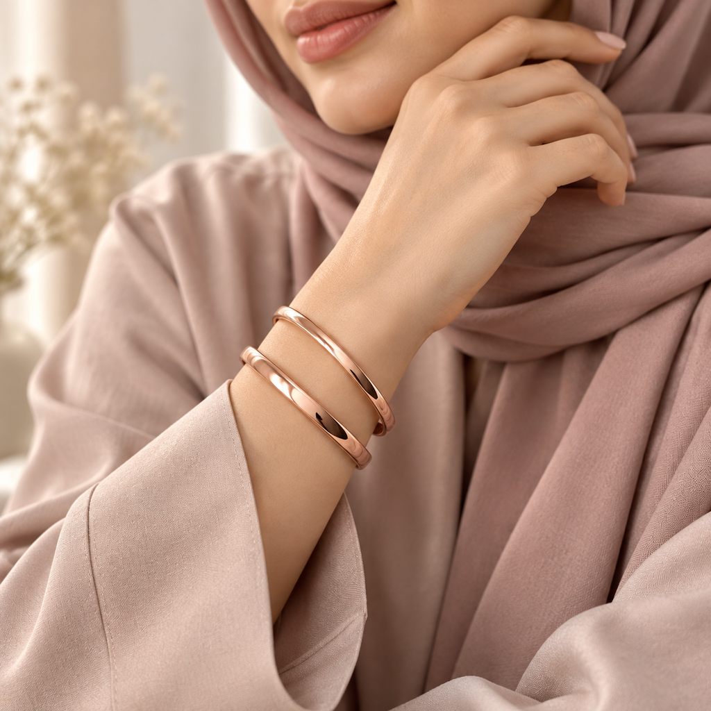 دستبند النگویی ژوپینگ طرح طلا