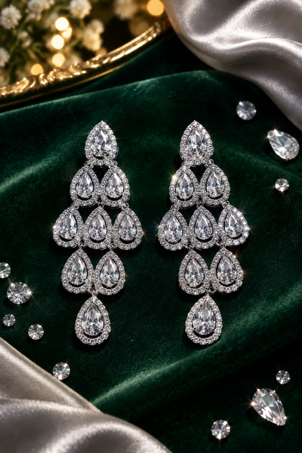 گوشواره جواهری آویز
