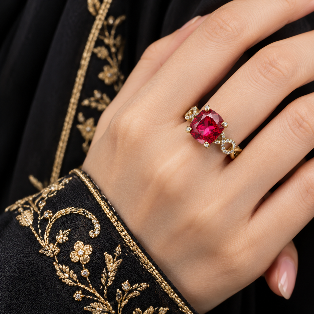 انگشتر زنانه ژوپینگ نگین درشت